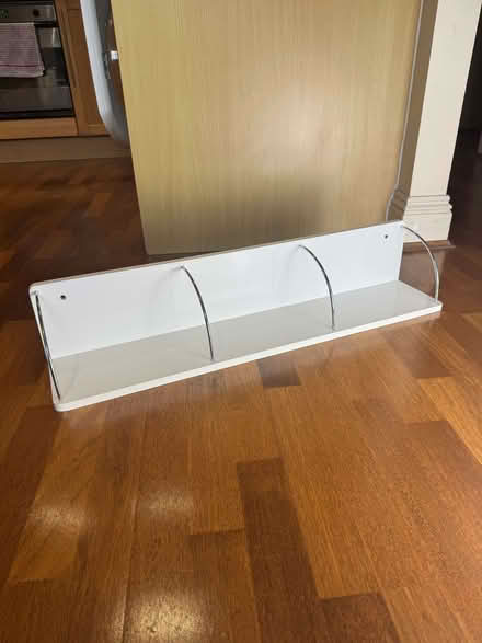 Photo of free DVD/CD/media wall shelf white (80 x 16 x 16 cm) x 2 (Saint Luke's EC1Y) #1