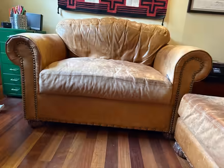 Photo of free Beautiful leather chair and a half (Portland Forest Heights) #1