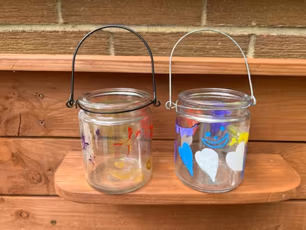 Photo of free Two glass jars with handles (Bowburn (DH6)) #1