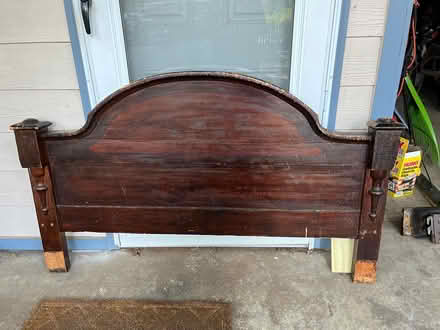 Photo of free Mahogany footboard and sideboards (Flower and Wayne Aves., SS) #1