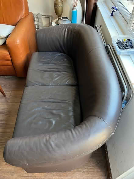 Photo of free Two seater leather sofa (Seven sisters N15 6DD) #2