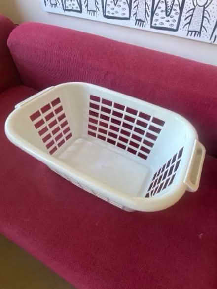 Photo of free White plastic washing basket (Surbiton KT6) #2