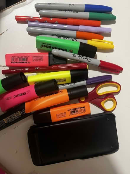 Photo of free Stationaries - Sharpies, Highlighters, Scissor & Calculator (Dunkirk NG7) #1