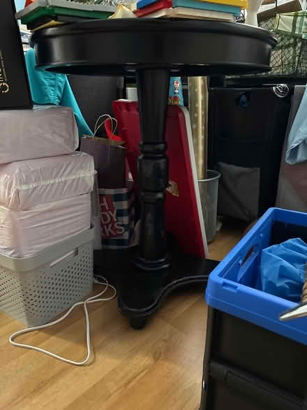 Photo of free Black small round tables (2) (Elmhurst) #1