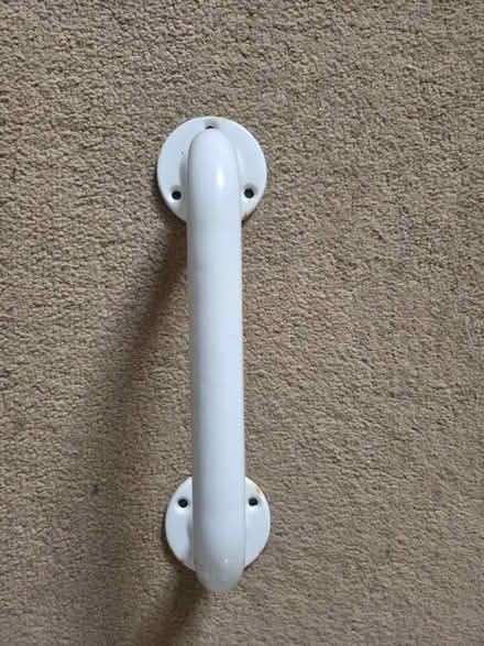 Photo of free White metal grab bar (Frimley) #1
