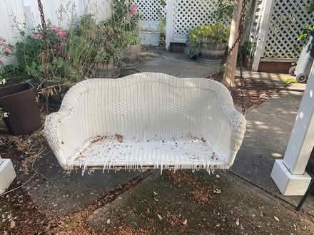 Photo of free Wicker porch swing (San Anselmo) #3