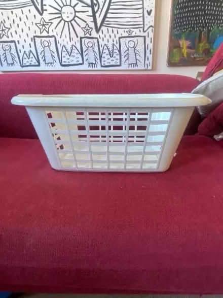 Photo of free White plastic washing basket (Surbiton KT6) #1