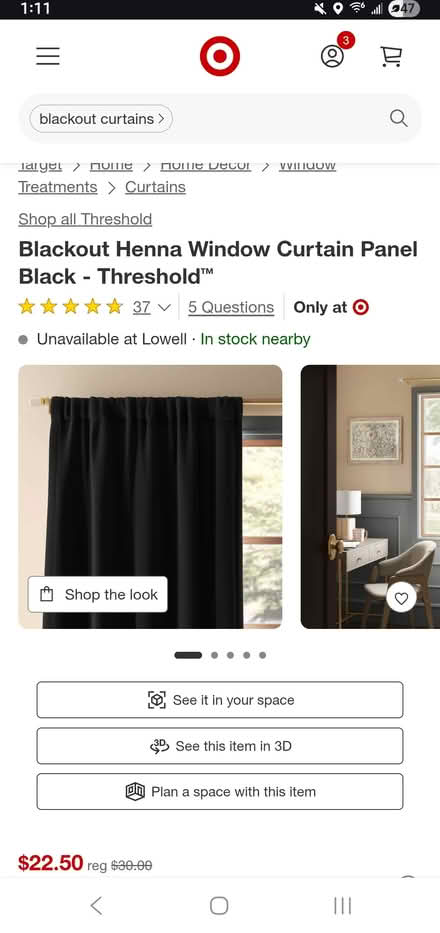 Photo of free 2 blackout curtains (Dracut) #1