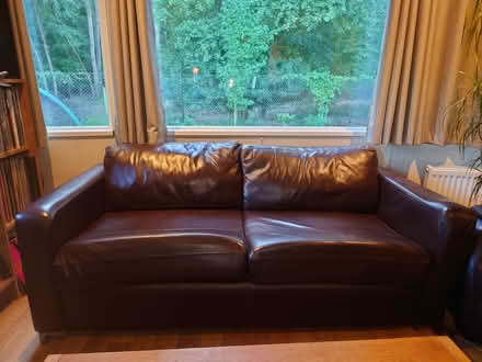 Photo of free faux leather sofa bed (Kennington OX14) #1