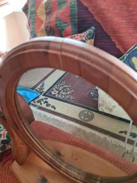 Photo of free Swivvel wooden vanity mirror. (Henley-on-Thames RG9) #2