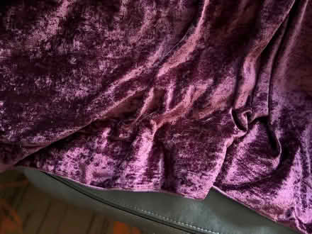 Photo of free Purple velvet throw, bed spread (Spondon DE21) #1