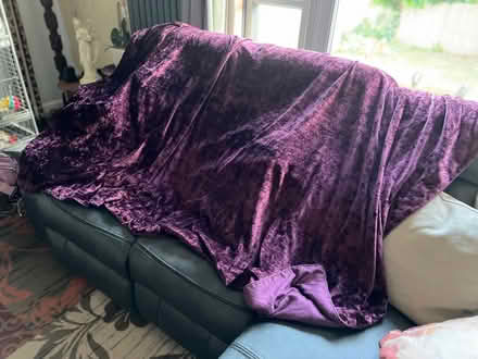 Photo of free Purple velvet throw, bed spread (Spondon DE21) #2