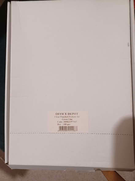 Photo of free box of approx 40 clear punched pockets A4 (Oxford-Freegle CGA OX2) #1