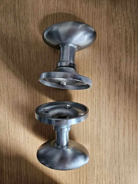 Photo of free Door knobs brushed silver x 9 (Redditch B97) #1