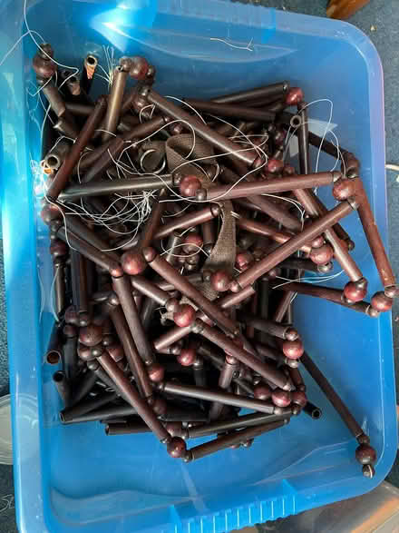 Photo of free Broken wooden bead curtain (Harlington LU5) #1