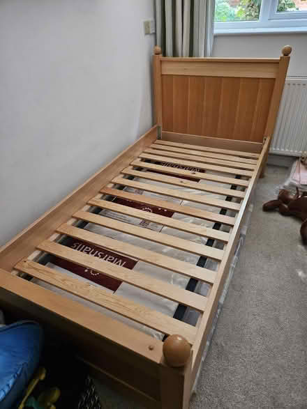 Photo of free Single bed Oak (Bedford MK41 Elms Farm/Putnoe) #3