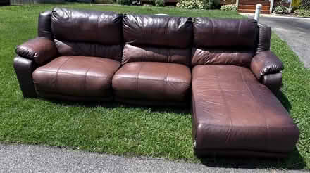 Photo of free Leather sectional (Mayo, edgewater) #1