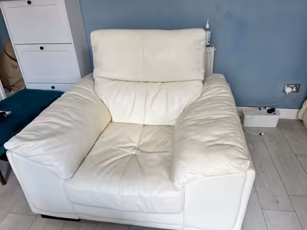 Photo of free 2 large leather sofa armchairs (Pendlebury M27) #2