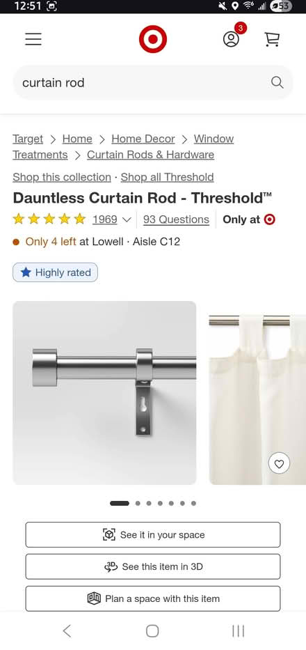 Photo of free Curtain rod (Dracut) #1