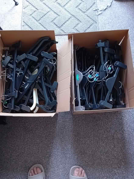 Photo of free 2 boxes of mixed coat hangers (North Cheam SM3) #1