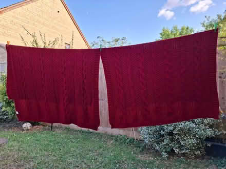 Photo of free 2 red throws (Cogges OX28) #1