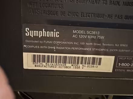 Photo of free SYMPHONIC TV/VCR Combo (Centennial, CO) #1