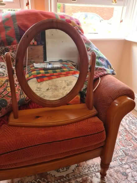Photo of free Swivvel wooden vanity mirror. (Henley-on-Thames RG9) #1