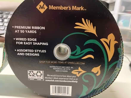 Photo of free wired peacock ribbon (2.5in) (Near the old Sherman Hospital) #2