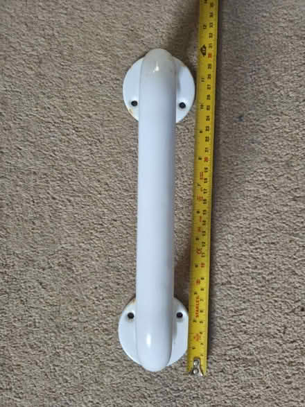 Photo of free White metal grab bar (Frimley) #2