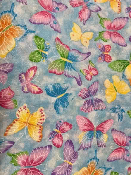 Photo of free butterfly fabric (about 4 yards) (Near the old Sherman Hospital) #1