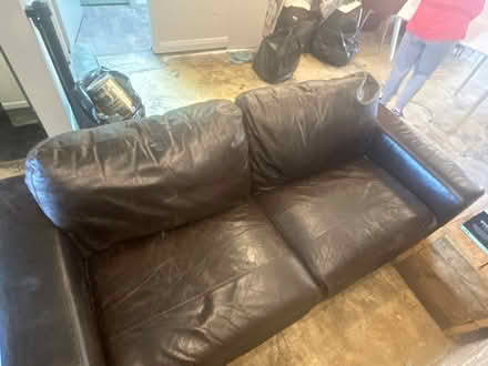 Photo of free Leather sofa (Frodsham) #1