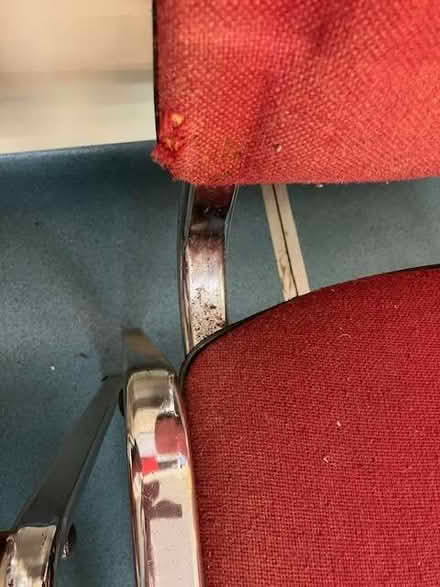 Photo of free 15 indoor stackable 'chrome' and fabric chairs (Cheadle Hulme SK8) #4