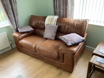 Photo of free 2 recliners. 1 real leather sofa (Bedford.) #2