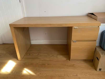 Photo of free Wooden IKEA Jonas desk (Hither Green SE13) #1
