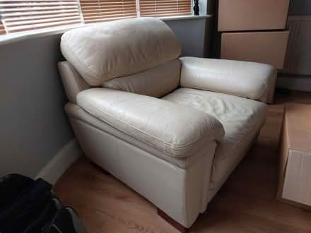 Photo of free Cream Leather armchair (Allestree) #1
