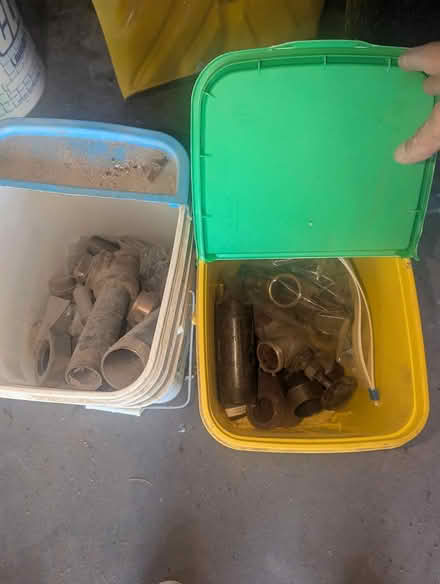Photo of free Two tubs of steam heating parts (Town Center) #1