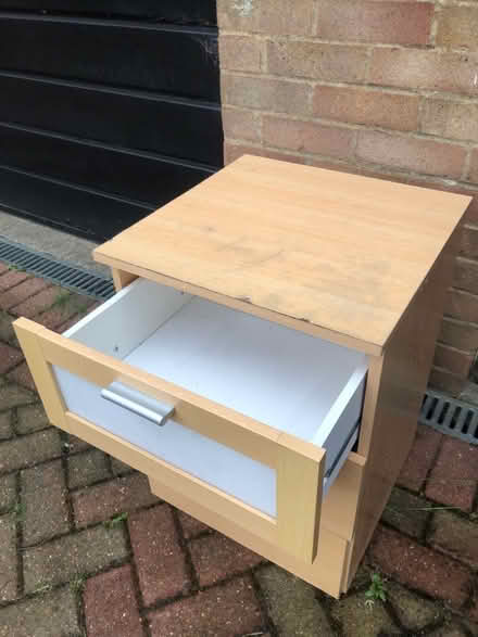 Photo of free Bedside drawer unit (beech) (Whitehill SG4) #1