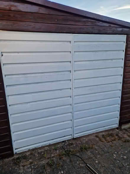 Photo of free Garage Barn Doors/Wood/Plastic Pane (Whitnash CV31 2) #2