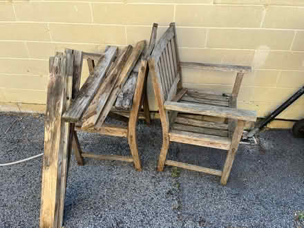 Photo of free Two broken wooden chairs (Weston Park) #3