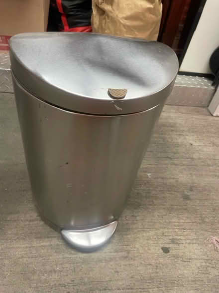 Photo of free 3 Different metal trash cans w/ lid (Westwood) #1