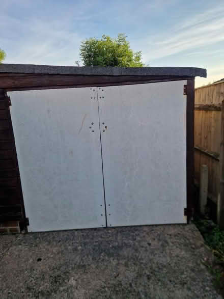 Photo of free Garage Barn Doors/Wood/Plastic Pane (Whitnash CV31 2) #3