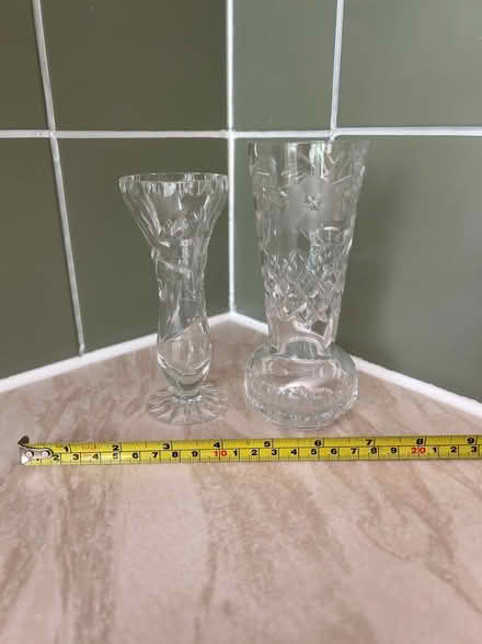 Photo of free Two Small Glass Vases (Gamston NG2) #1
