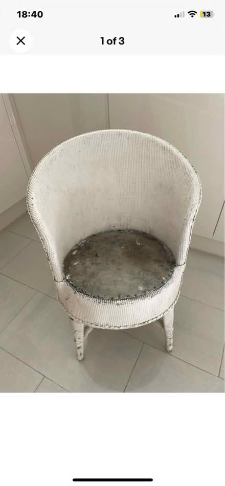 Photo of free Lloyd loom chair and Bedside unit (Ch43 Noctorum) #3