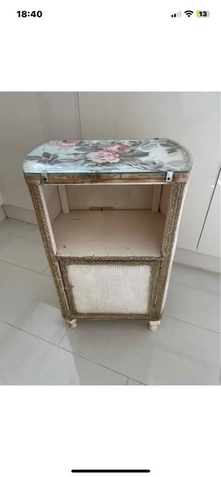 Photo of free Lloyd loom chair and Bedside unit (Ch43 Noctorum) #1