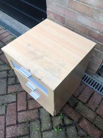 Photo of free Bedside drawer unit (beech) (Whitehill SG4) #2