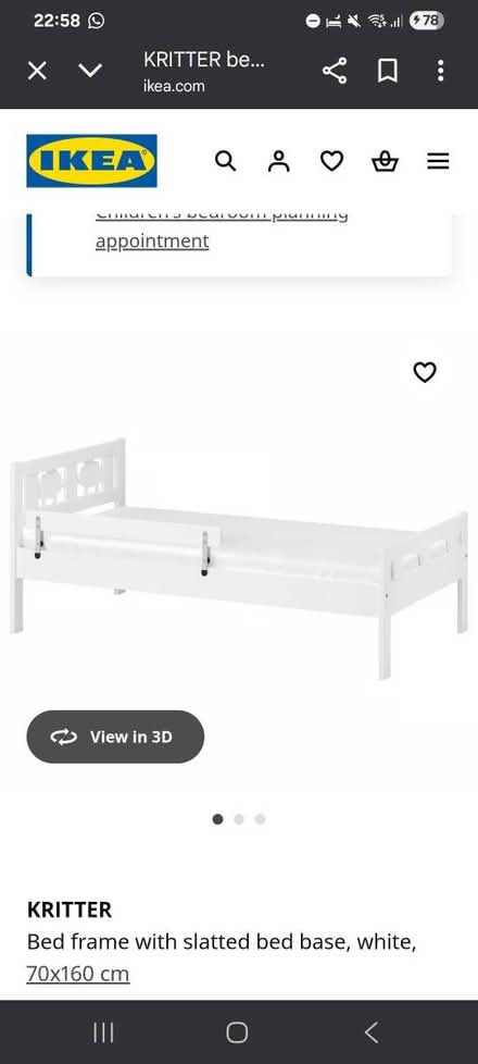 Photo of free Toddler bed IKEA (Speke L24) #1