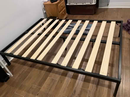 Photo of free Full size mattress and bed frame (Eckington) #2