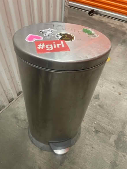 Photo of free 3 Different metal trash cans w/ lid (Westwood) #2