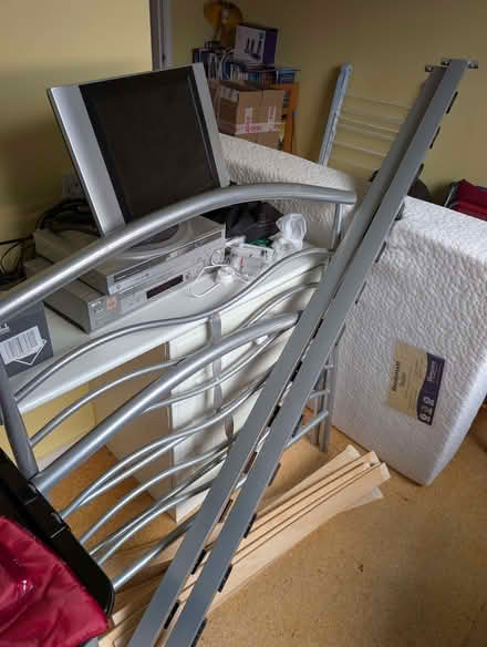 Photo of free Single metal frame bed with mattress (Rothwell LS26) #1