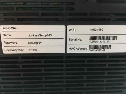 Photo of free LINKSYS WiFi 6 Dual-Band Router (N side of Eureka in Maple Lawn) #3